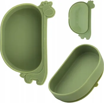 dětská jídelní sada SILIKONOVÝ TALÍŘEK PRO DĚTI S PŘÍSAVKOU MISKA