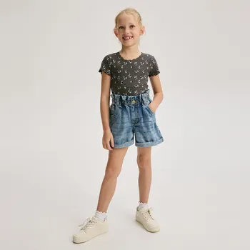 Dívčí sukně Reserved - Džínové kraťasy paperbag - modrá - 311DW-55J - 311DW-55J-116