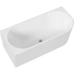 CERANO - Volně stojící akrylátová vana Bianco, levá - bílá lesklá - 160x75 cm