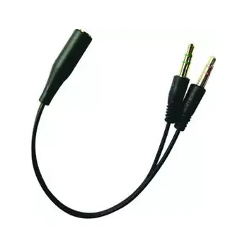 Audio kabel Sandberg sluchátkový konvertor 2x jack samec na 1x jack samice (508-67)