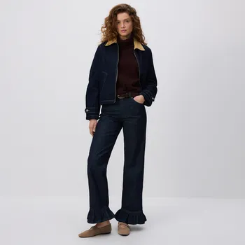 Dámské džíny Reserved - Džíny s volány - tmavomodrá - 581GE-59J - 581GE-59J-34