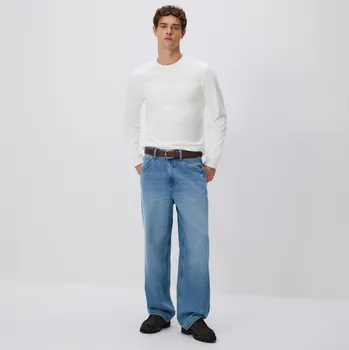 Reserved - Džíny loose se sepraným efektem - modrá - UP101-55J - UP101-55J-34