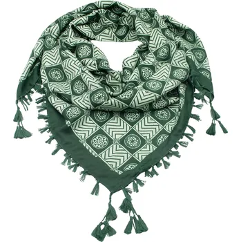 Šála Maxi šátek - zelený se vzorem