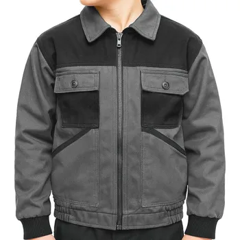 Chlapecká bunda Bunda dětská NIKA šedočerná 110 - 140 (monterková bunda pre menšie deti)