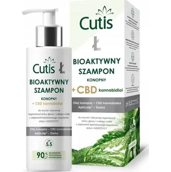 Šampon Cutis Ł Bioaktivní konopný šampon +CBD, 200 ml pro regeneraci pokožky hlavy