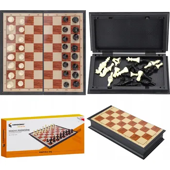 Šachy Cestovní magnetické šachy 18 x 18 cm VERGIONIC