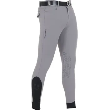 Jezdecké kalhoty EQUESTRO Rajtky Caspar Equestro, s gripem na kolenou, pánské, frost grey 38
