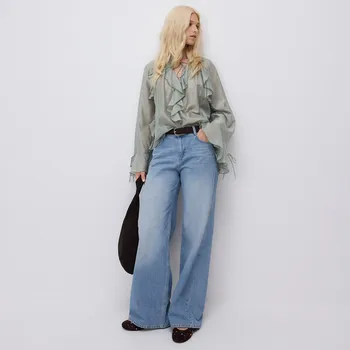 Dámské džíny Reserved - Džíny baggy fit - tyrkysová - 622GT-56J - 622GT-56J-38