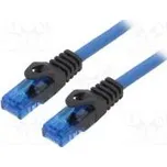 Patch cord U/UTP 6a drát Cu modrá 20m 24AWG samozhášivý