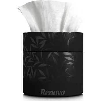 Papírový kapesník RENOVA Papírové kapesníky 3vrstvé v černém boxu, 40 ks