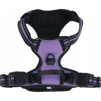 Postroj pro psa POSTROJE PRO PSA BEZ TLAČENÍ NASTAVITELNÉ PROCHÁZKOVÉ velikost M FIALOVÉ