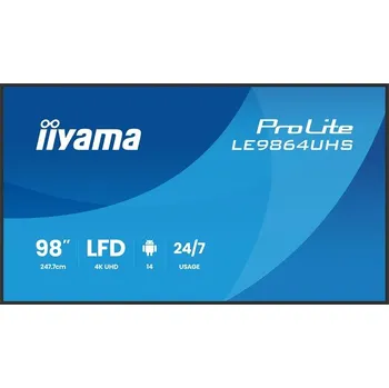 Monitor 98" iiyama LE9864UHS-B1AG:VA,4K UHD,Android,24/7