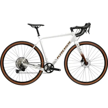 Silniční kolo Kross Esker 7.0 perlový/hnědá/lesk velikost M 2025+balíček zvýhodnění