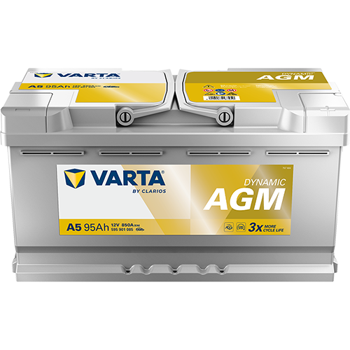 Varta Dynamic AGM 12V 95Ah 850A, 595 901 085, A5 nabitá autobaterie + Reflexní přívěsek FOOT + možný výkup staré baterie při doručení nebo v prodejně Jinočany