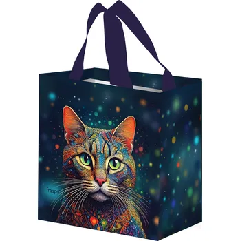 Taška PP, nákupní, pevná, 26x27x15cm/10L., VESMÍRNÁ KOČKA, 1ks