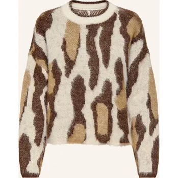 Dámský svetr Only Dámský Svetr Nledelie, krémová / tmavě hnědá / světle...