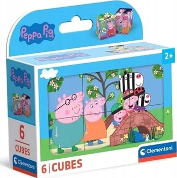 ostatní stavebnice PUZZLE STAVEBNICE KOSTKY CUBI 6 PEPPA CLEMENTONI 40659