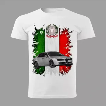 Pánské tričko pánské tričko Alfa Romeo 159 bílé vel. L (tričko s osobním autem )