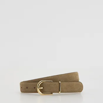 Dámský kabát Reserved - Semišový pásek - pudrově hnědá - 037FD-98X - 037FD-98X-S