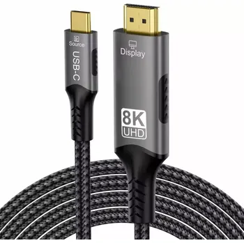 Prodlužovací kabel PremiumCord USB-C na HDMI kabel 2m rozlišení obrazu 8K@60Hz,4K@144Hz Aluminium KU31HDMI27
