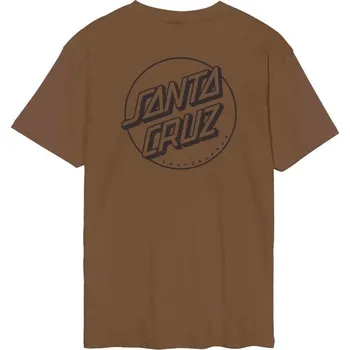 Pánské tričko SANTA CRUZ triko - Tonal Opus Dot Stripe T-Shirt Chestnut (CHESTNUT)