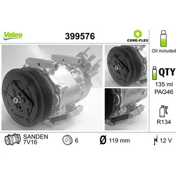 Kompresor klimatizace Kompresor, klimatizace VALEO 399576