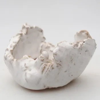 Květináč Keramická Skořápka 7 x 6,5 x 5 cm bílá