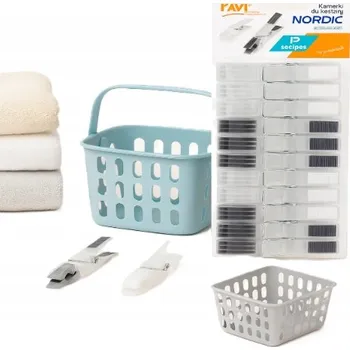 Kolíčky dřevěné šedé 12 ks 20 cm