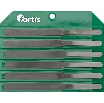 Sada pilníky na kontakty 150mm křížový sek, 6 ks. PVC taška FORTIS