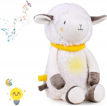 plyšák Ovce Plyšový Mazlíček Přítulníček Uklidňovač s hudbou Lampička Časovač 3 časy SUPER MĚKKÝ Plyš
