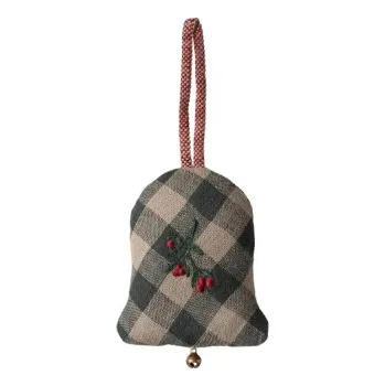 Vánoční ozdoba Vánoční lněná ozdoba zvoneček Bell Green