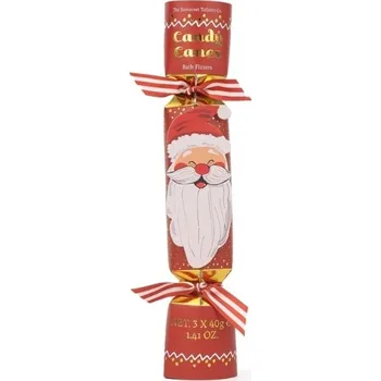 Dárkový potravinový koš Somerset Toiletry - Santa's Little Helpers - Candy Cane, šumivé koule 3ks