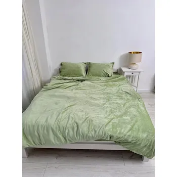 Povlečení Teplé 4dílné povlečení s prostěradlem 160x200 a polštáře 50x70 z plyše