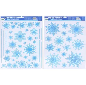 Dětsný nábytek Wiky Dekorace okenní 41x29 cm Vločky VÁNOCE