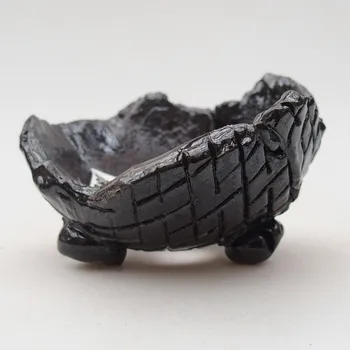 Květináč Keramická Skořápka 8,5 x 8 x 5,5 cm černá
