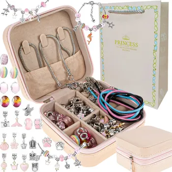 Šperkovnice DIY SADA na VÝROBU NÁRAMKY, NÁHRDELNÍKŮ, KORÁLKY, PŘÍVĚSKŮ a ŠPERKOVNICE NA BIŽUTERII