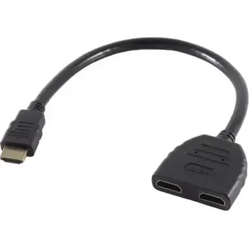Video kabel MicroConnect Adaptér HDMI (M) - 2x HDMI (F) černá (HDM19M19F19F)
