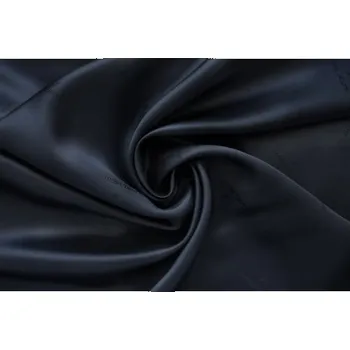 Metráž - Podšívka Vis/Cu TMAVĚ MODRÁ SE VZOREM NÁPISU - Modrá, 140 cm