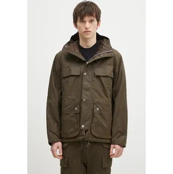 Pánská větrovka Bunda Barbour Re-Engineered Durham Wax Jacket MWX2332 hnědá 82A, vel. XL