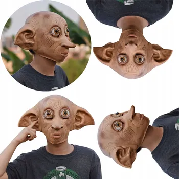 Karnevalová maska Maska na obličej Harry Potter Dobby (Skřítek) Cosplay na Halloween, latexová
