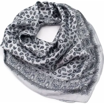 Šátek Fennysun Inc. Šátek saténový - šedý s potiskem