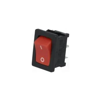 vypínač ROCKER SPST pol 2 OFF-ON 10A/250VAC červeno-bílá není 50mΩ