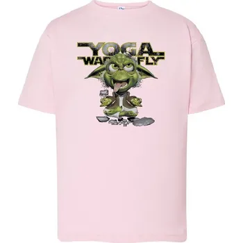 detske-levne-bavlnene-tricko-potisk-Yoda-Yoga Barva: Pink - růžová, Dětská bavlněná trička JHK: S