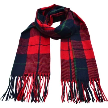 Šála Šála zimní - červeno-modrá kostkovaná