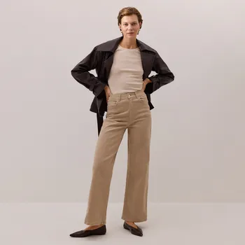 Dámské džíny Reserved - Džíny wide leg - béžová - 749GL-08X - 749GL-08X-40