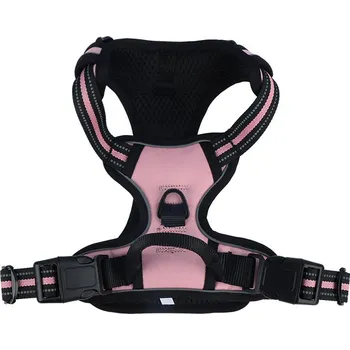 Postroj pro psa POSTROJ PRO PSA BEZ TLAČENÍ NASTAVITELNÝ PROCHÁZKOVÝ velikost M RŮŽOVÝ