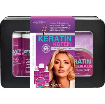 Kosmetická sada VIVACO Stylový dárkový box vlasové péče s keratinem a kofeinem