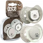 LOVI Dudlík silikonový dynamický BUDDY BEAR 0-6m (2ks)