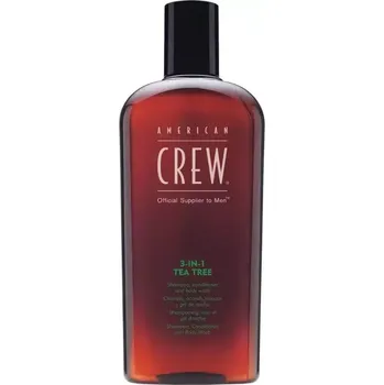 Šampon American Crew 3in1 Tea Tree Shampoo, Conditioner and Bodywash 250 ml
