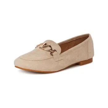 Dámské oblečení DeeZee Loafersy 200-1 Béžová 37